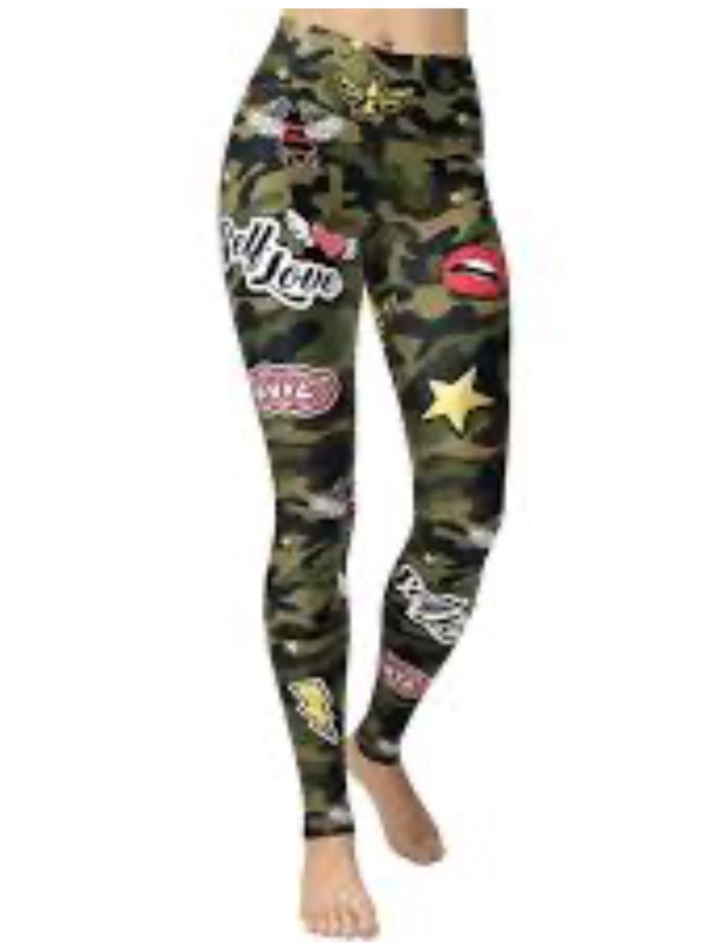 Fierce Pulse Camo Patch Yoga Leggings